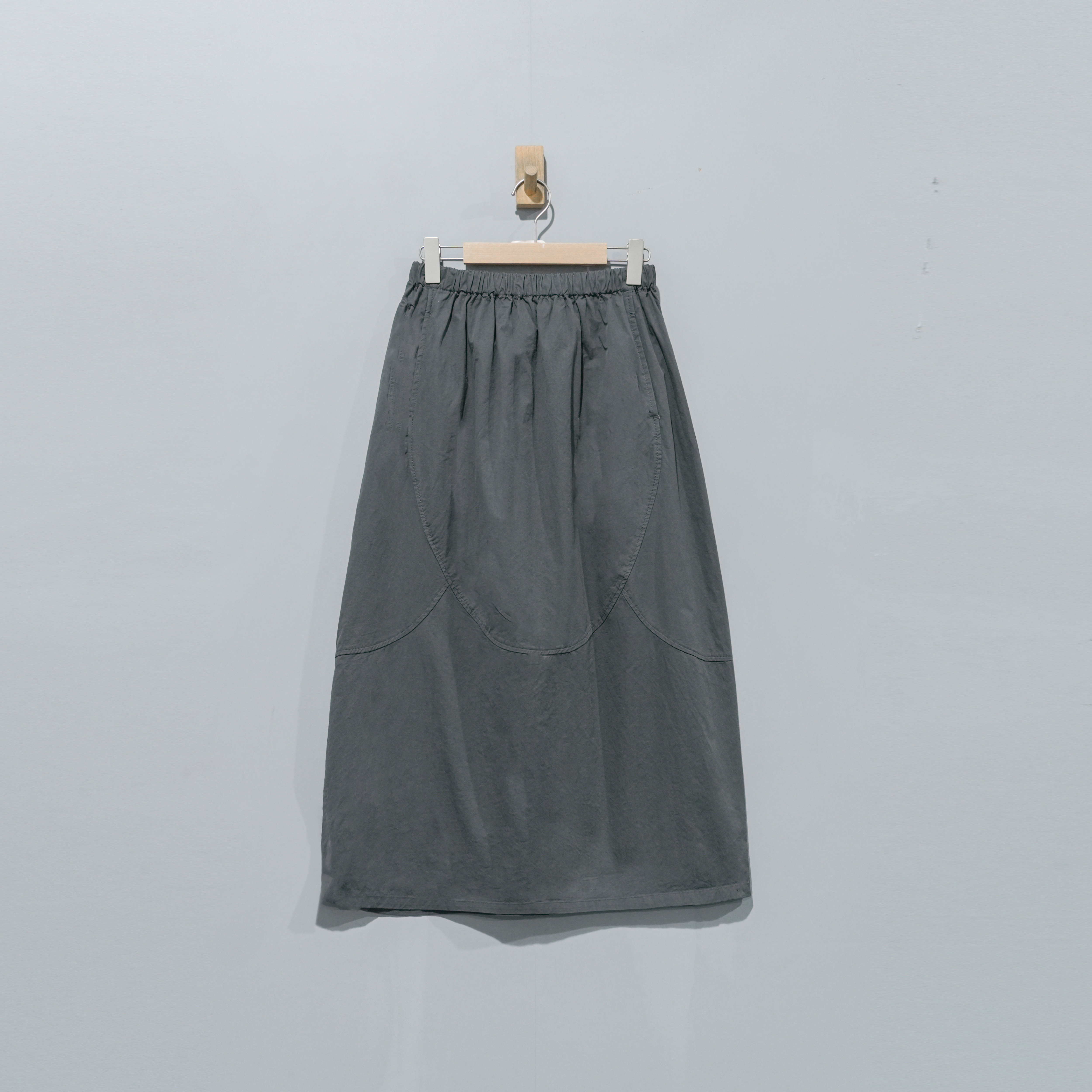 【且听风吟】0413930文艺棉复古松紧腰分割抽绳百搭显瘦半裙