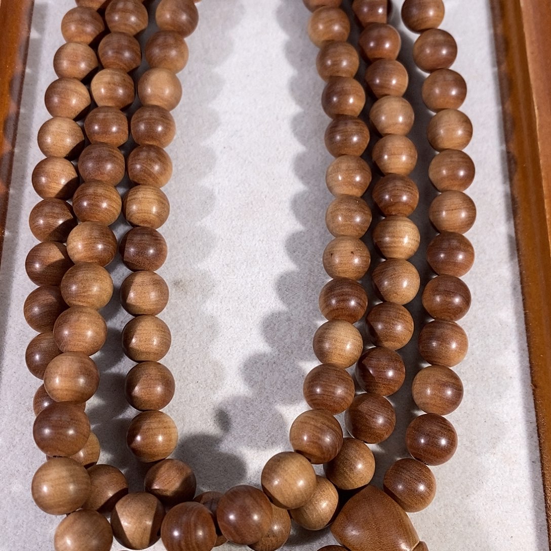 大***梨无事牌檀香木横纹黑肉四抛百年1.0*108大福利活动