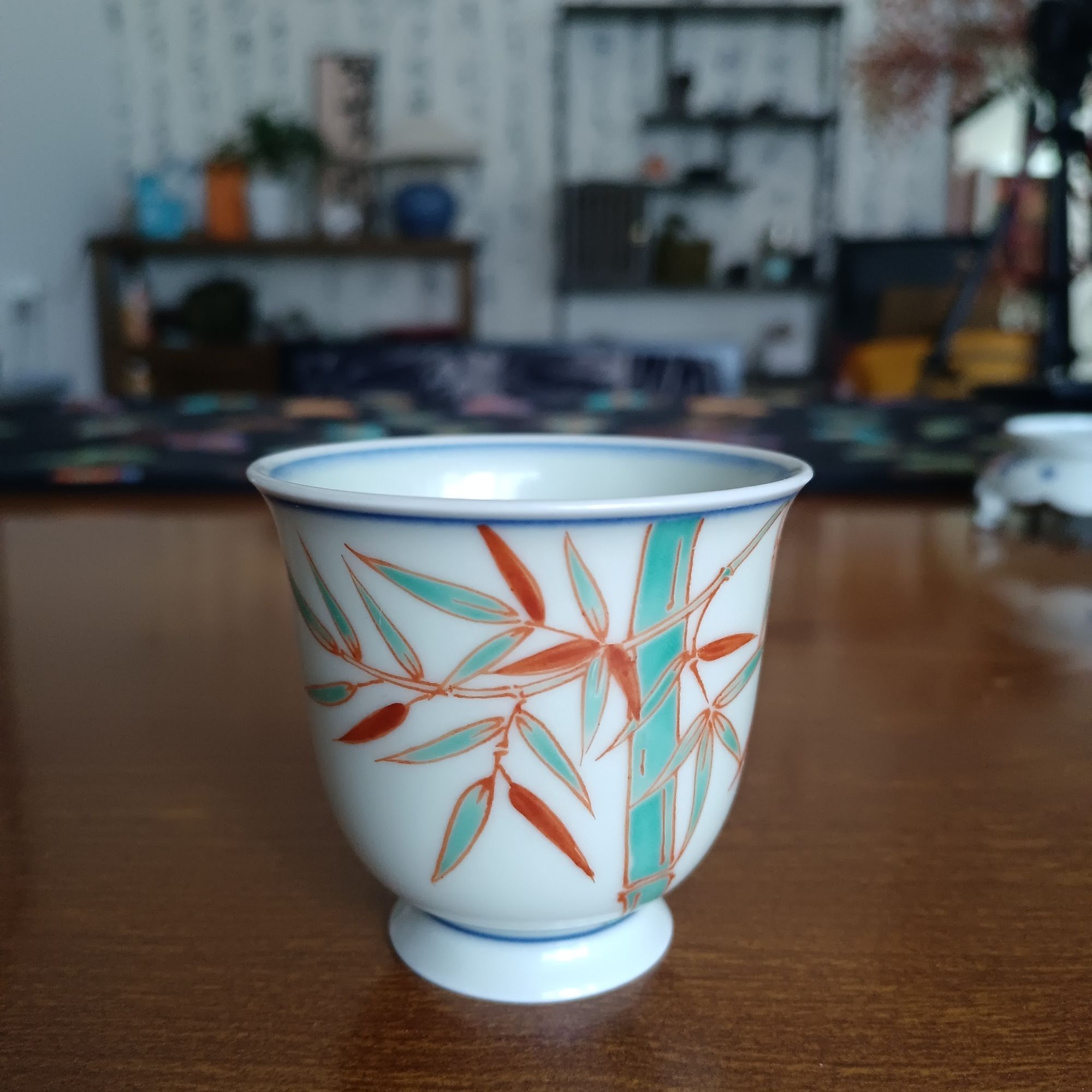 【雨溪山房】福利红绿彩竹子杯YX129