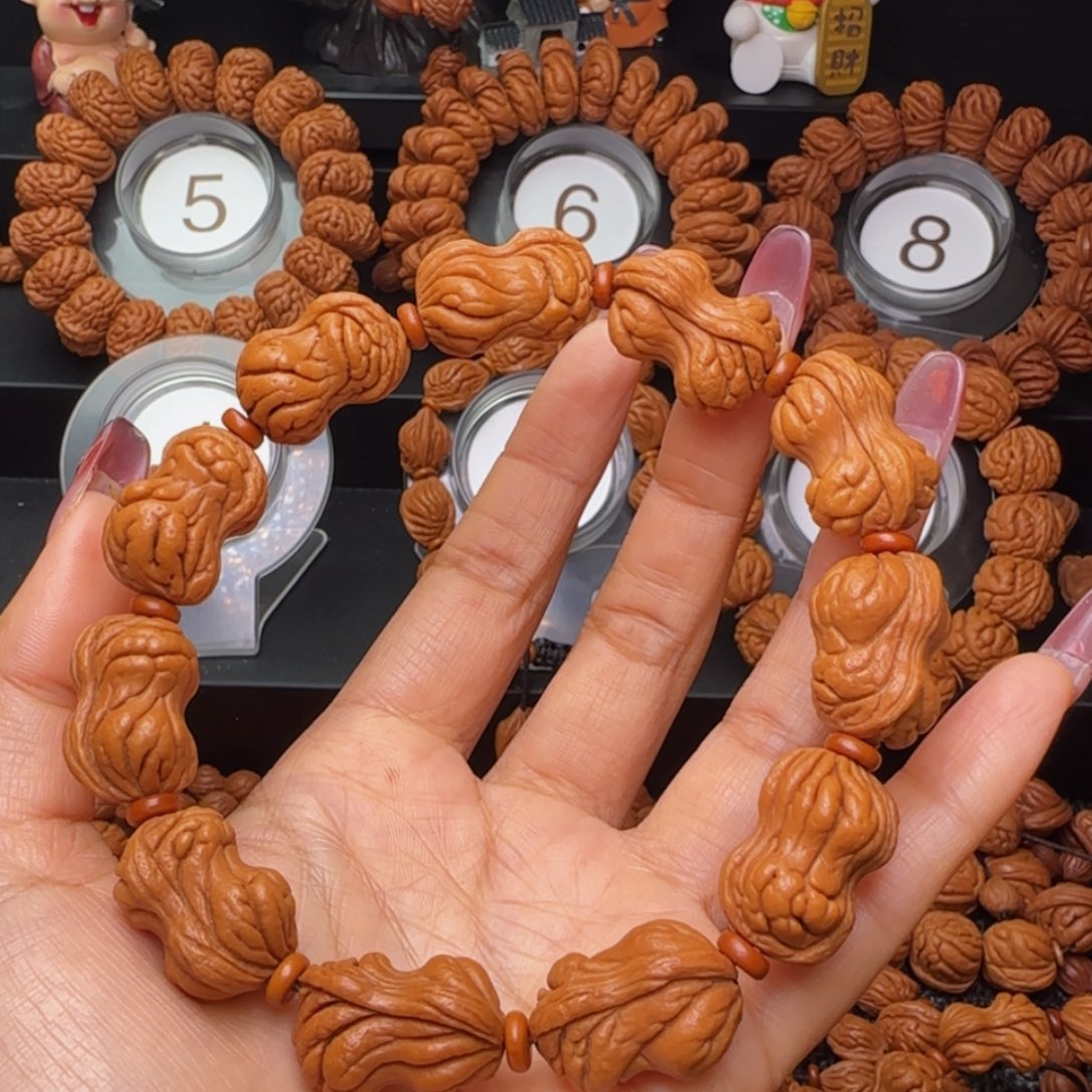 山***辞手串文玩核桃花生手串