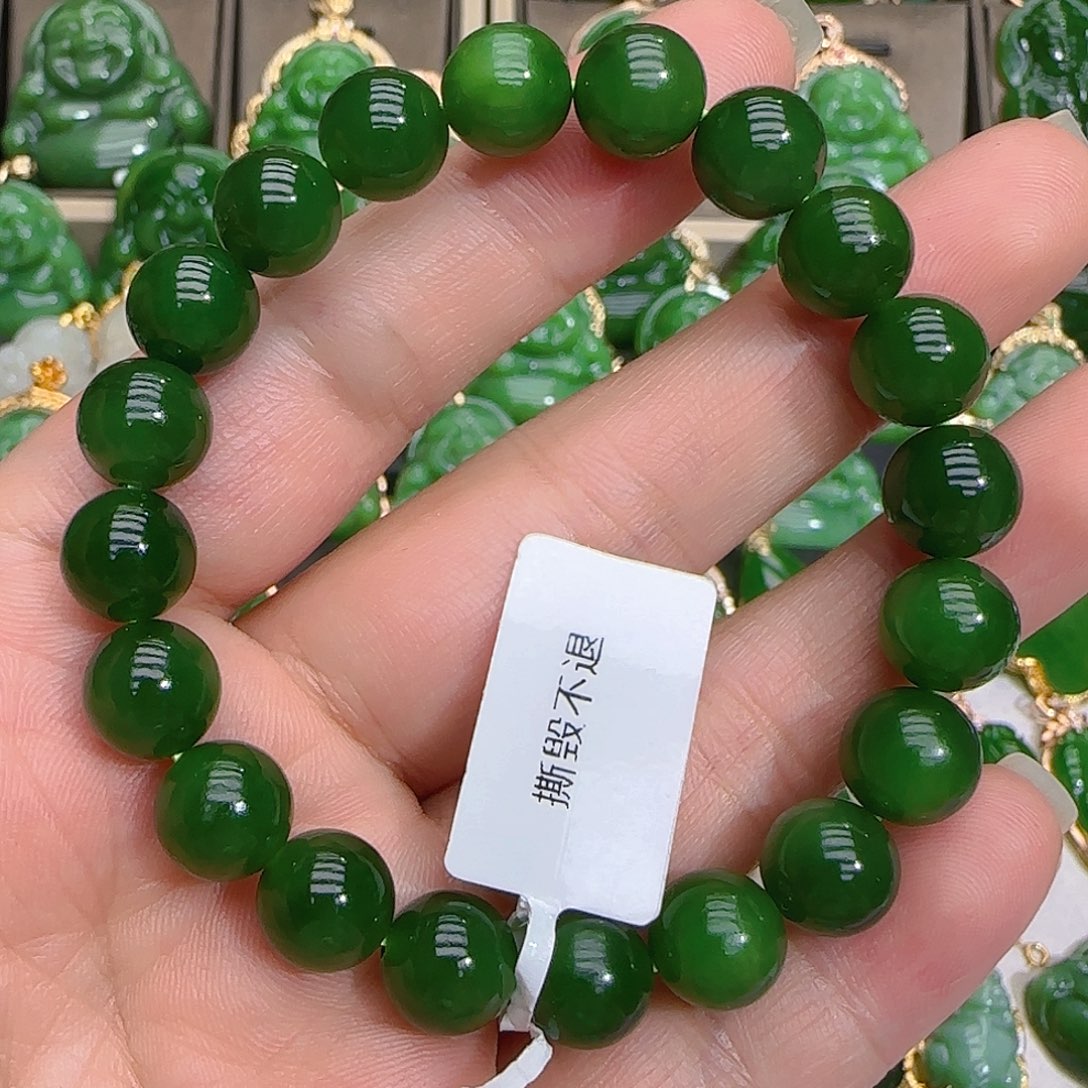 和田玉（碧玉）手链未镶嵌