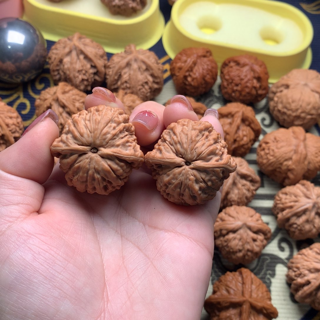 文玩核桃吊坠麻*莲花36