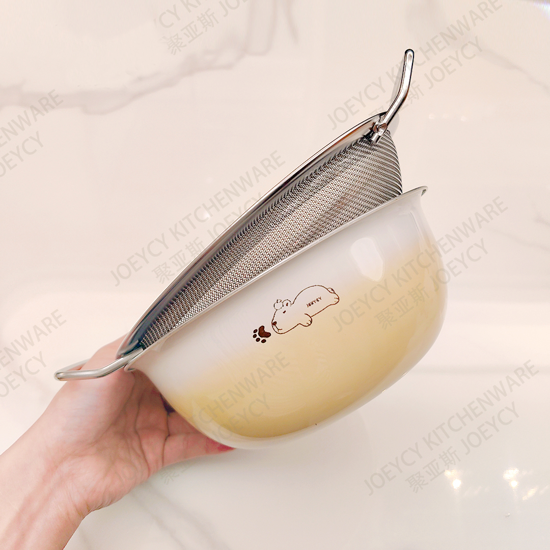 【正版授权】卡皮巴拉不锈钢洗菜盆洗米筛滤油渣卡通沙拉盆带筛网