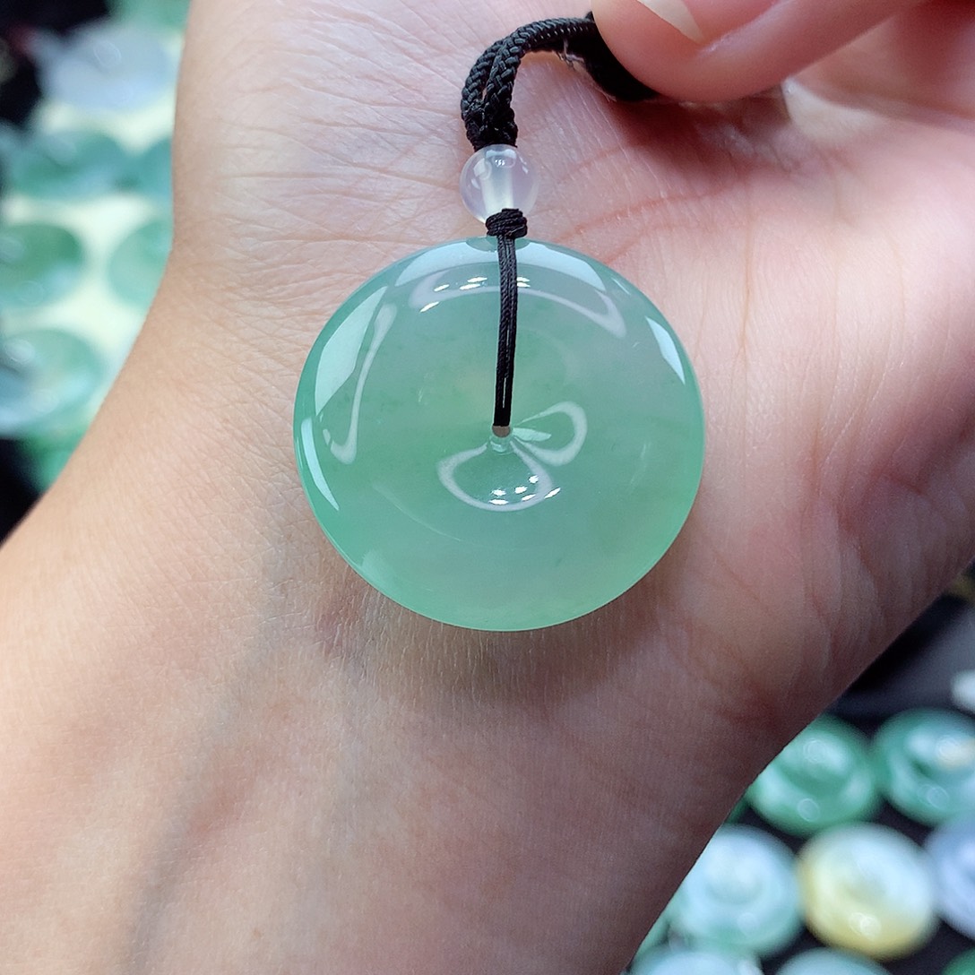 翡翠颈饰未镶嵌8尺寸26.3-5.7