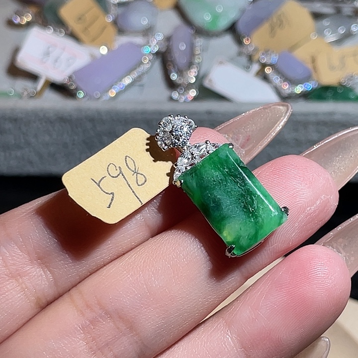 翡翠银S925镶嵌颈饰