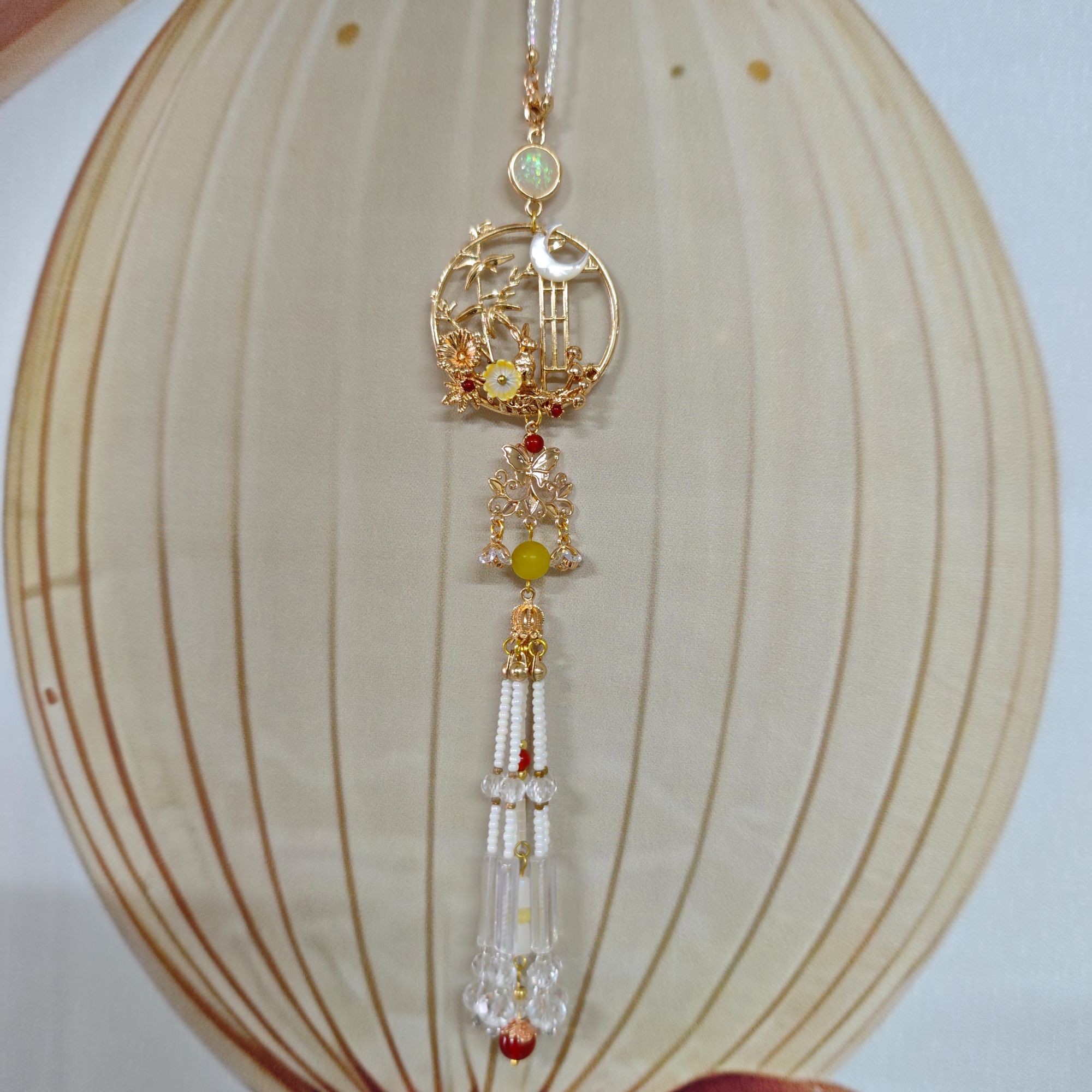 风雪初晴兔子月亮压襟发簪手工汉服百搭复古风气质时尚百搭超仙