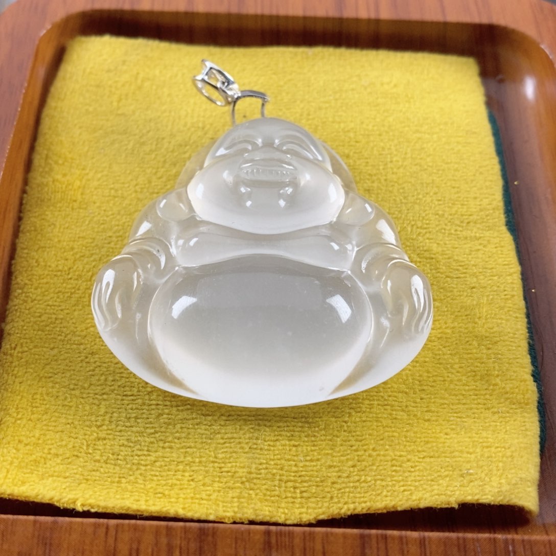 石英质玉佛公未镶嵌H*B