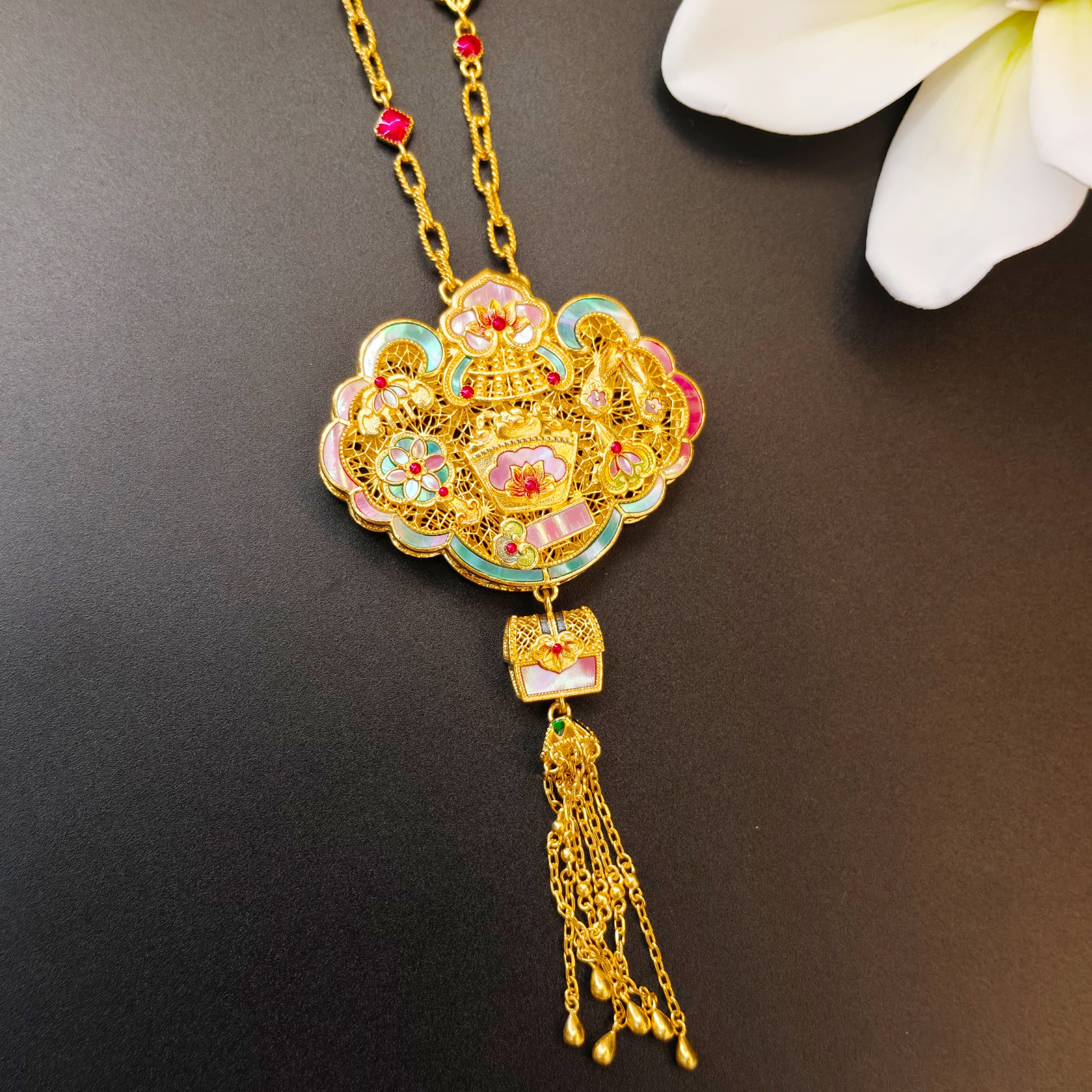 【恒潮珠宝】45.93g足金古法项链 H0966807