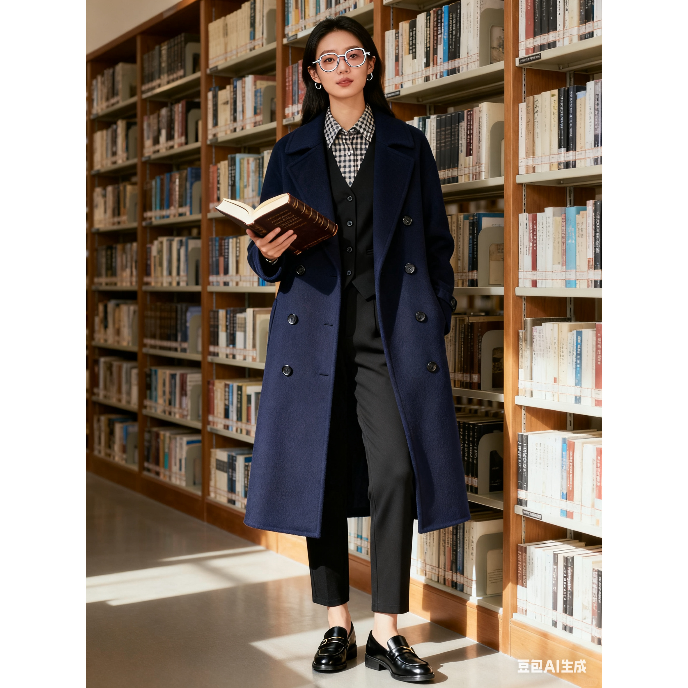 【A301-A400】双面尼秋冬女长款毛呢常规款加厚外套女装[非主图]-A