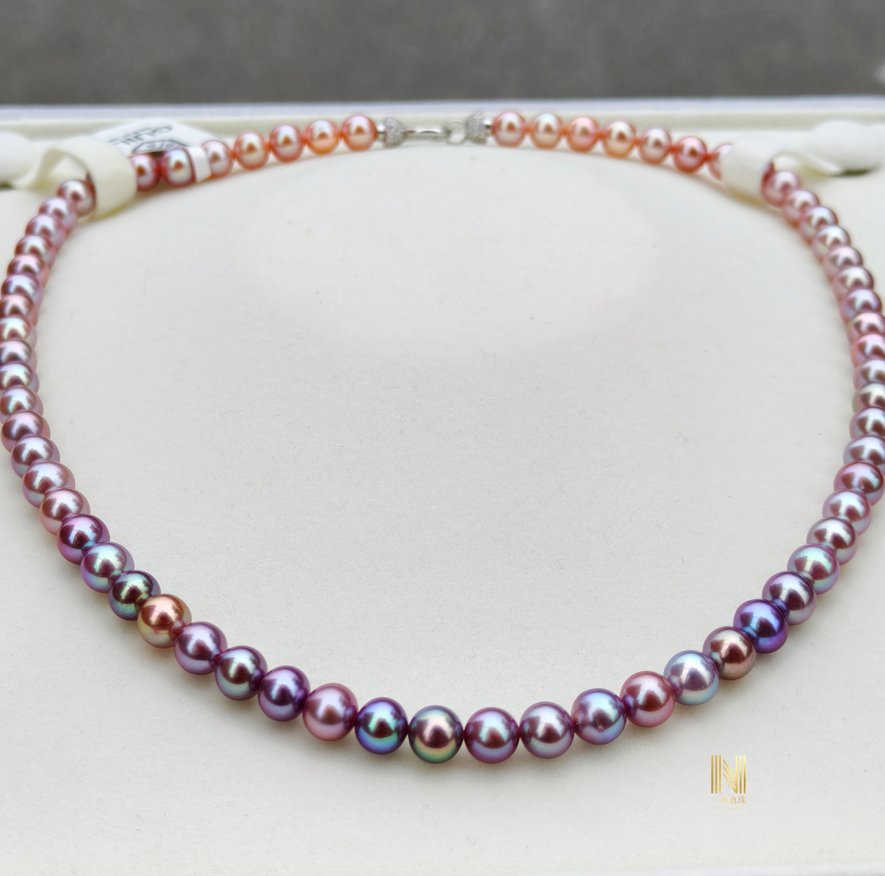 【万紫千红】吉尔德五星/绝色上品无核渐变绝紫项链 6-7/s925银