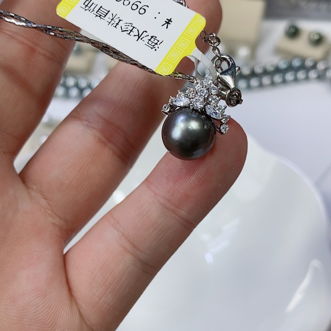 海水珍珠颈饰银S925镶嵌