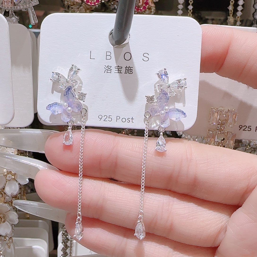 锆石铜合金925银耳环