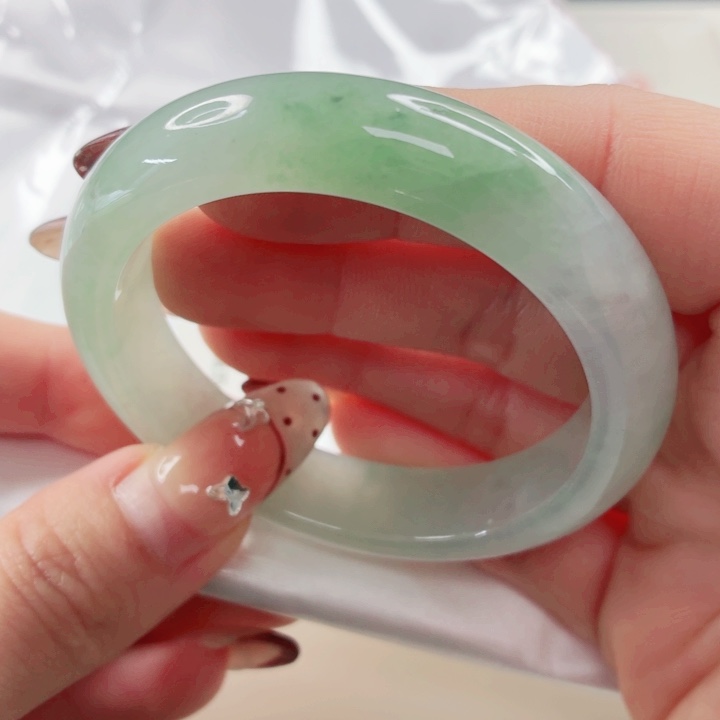 翡翠未镶嵌手镯50.8x580