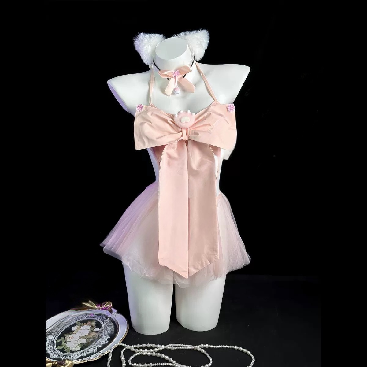 【粉不可黛】纯欲猫咪款性感睡衣服套装睡裙女