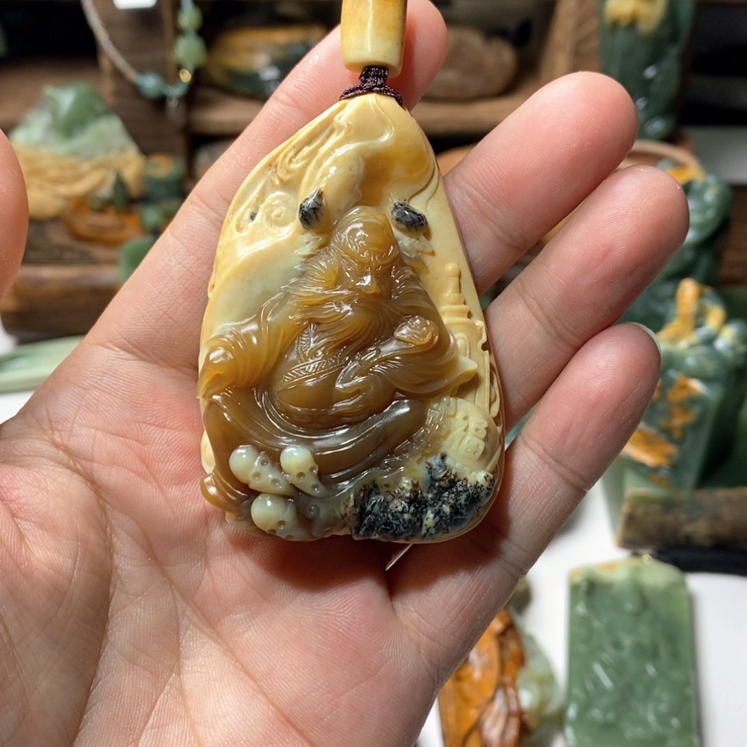 岫岩河磨玉（透闪石质玉）把件未镶嵌伍***0