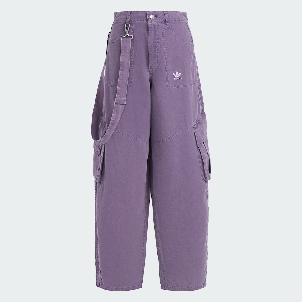 adidas/阿迪达斯CURVED TROUSERS 纯棉休闲梭织宽松运动裤KH1179