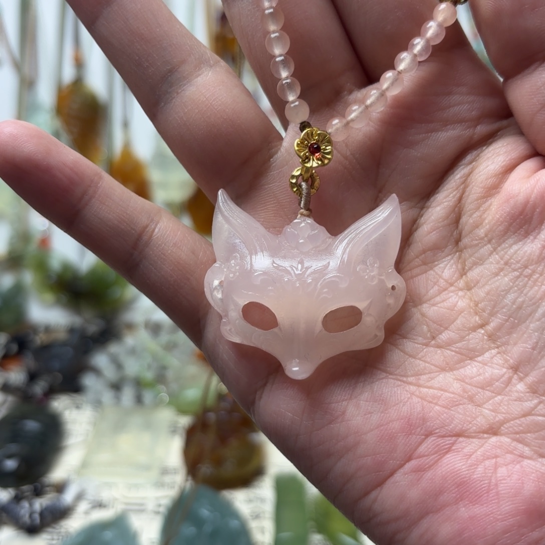 蛇纹石玉合金颈饰