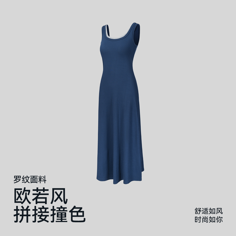 运动休闲连衣裙女款爆款2025新款A字裙女款防走光长裙夏季8592