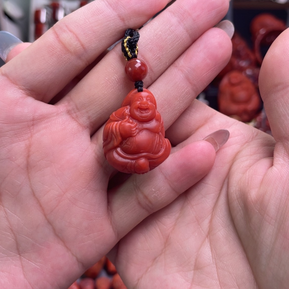 【闪购商品】未镶嵌弥勒佛南红玛瑙