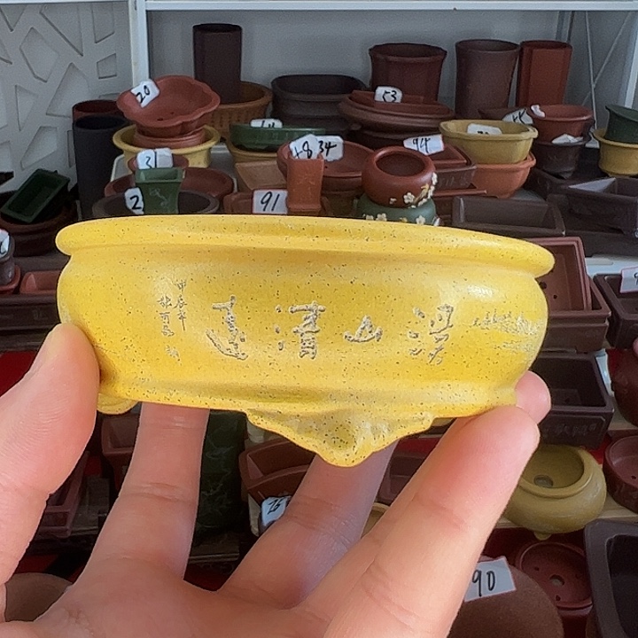 紫砂小花盆小圆盆
