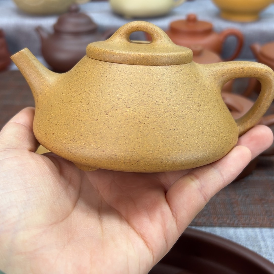 紫砂茶壶黄金段石瓢