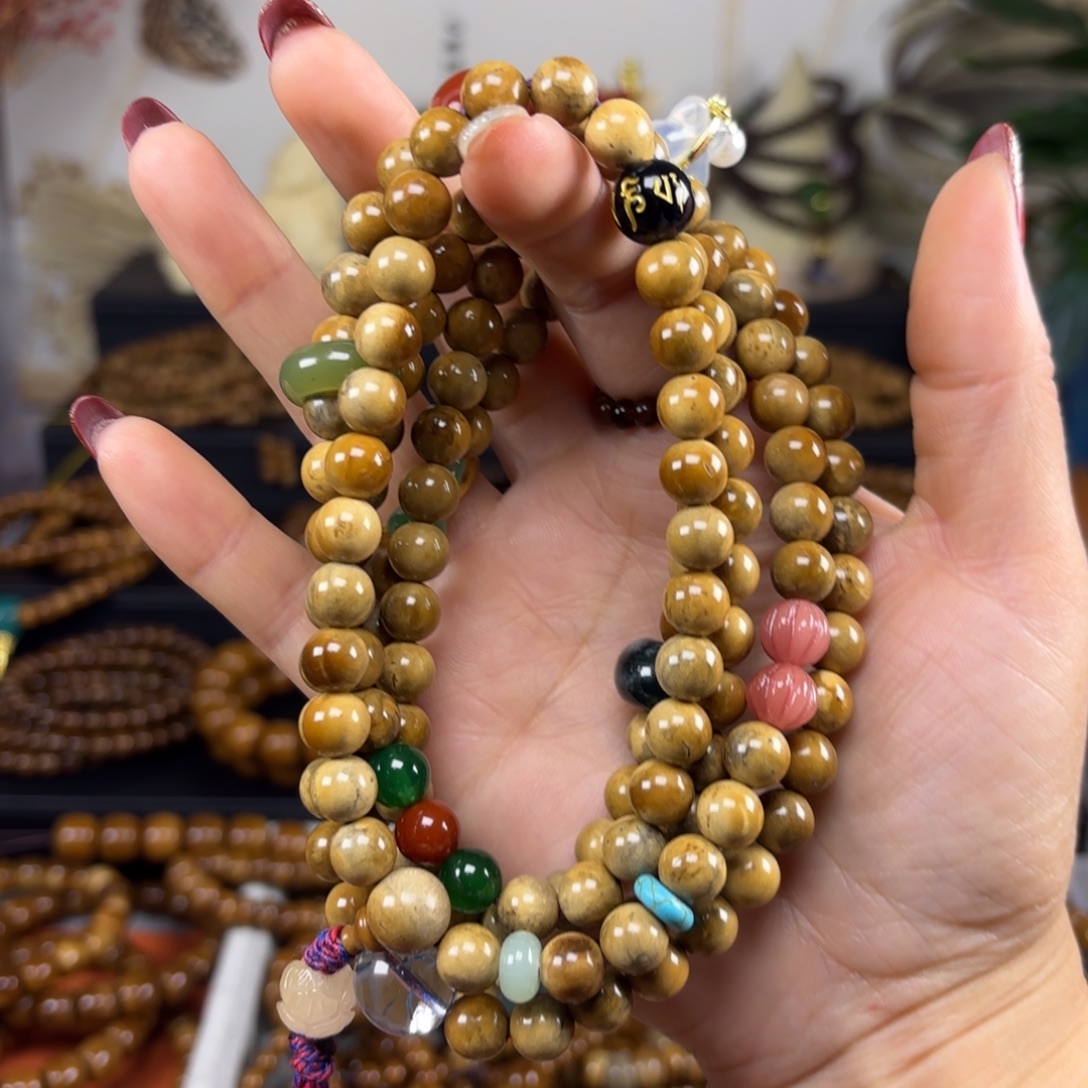 库克手串库克圆珠卡8楼兰妖花斜挎精挑