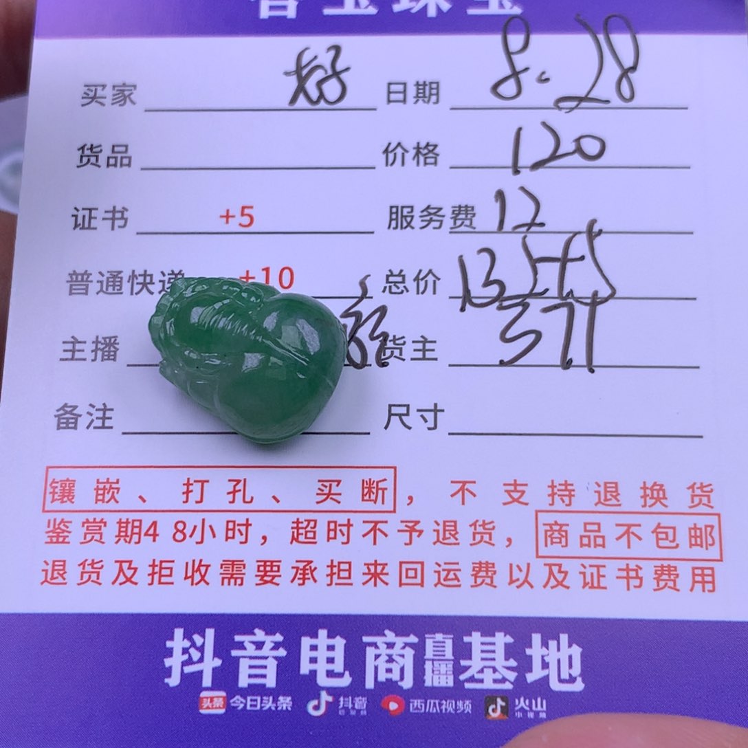 颈饰未镶嵌翡翠好**～