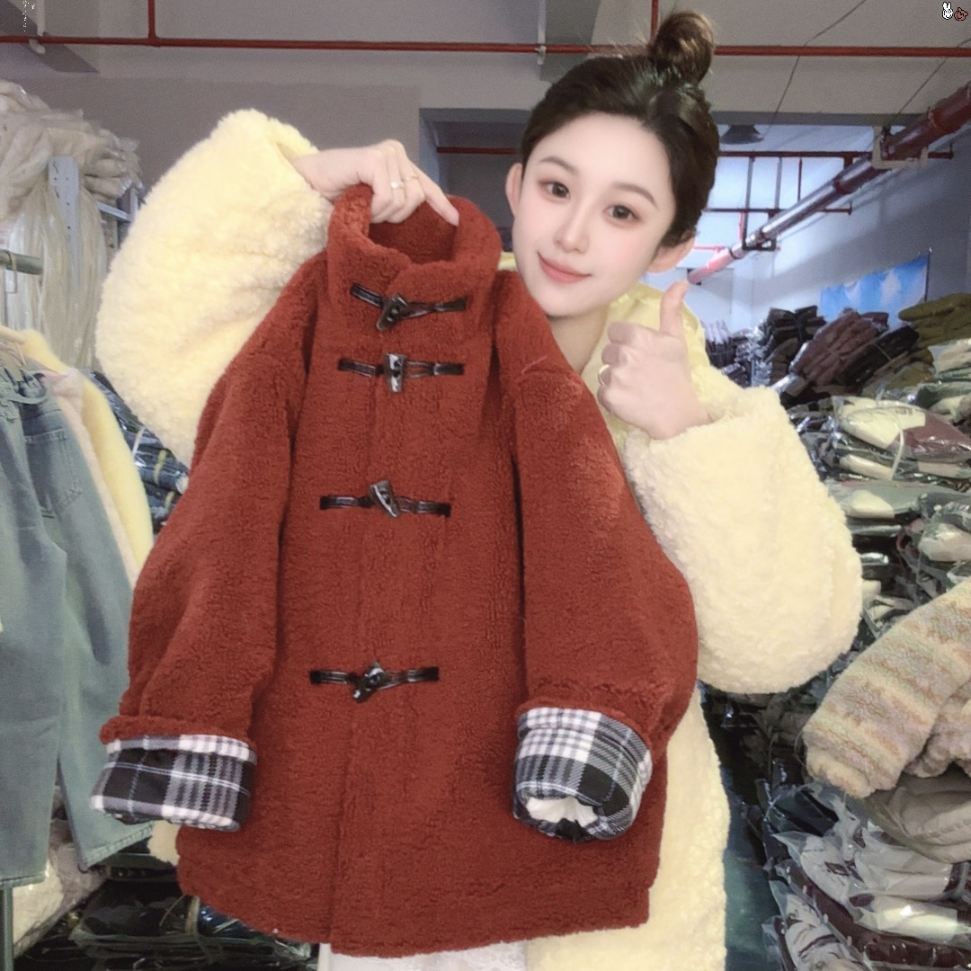 【丸子家】女童外套秋冬款2025新款洋气女宝宝拜年服儿童冬装毛毛衣