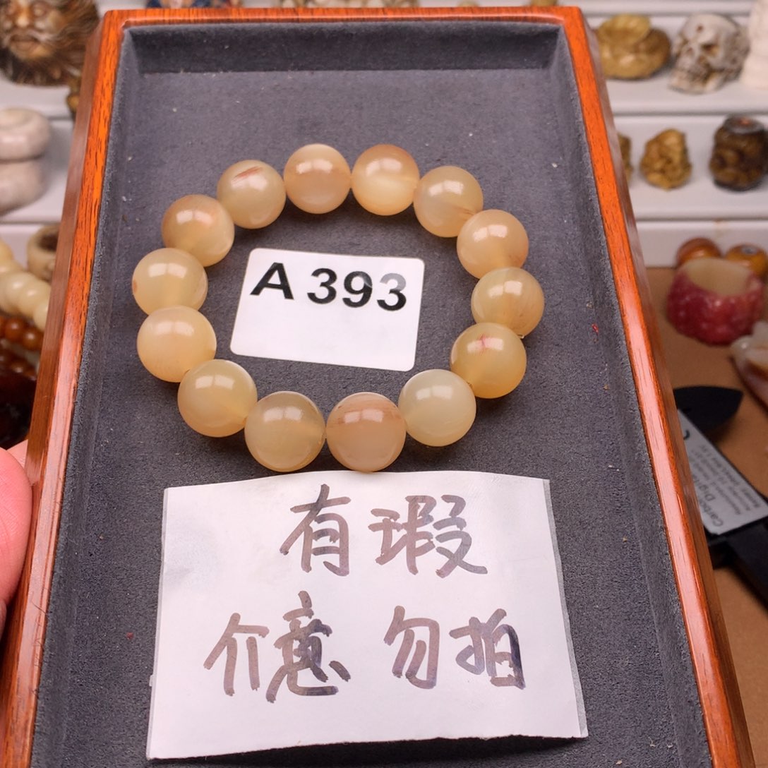 驼骨手串/手链15羊角圆珠单圈