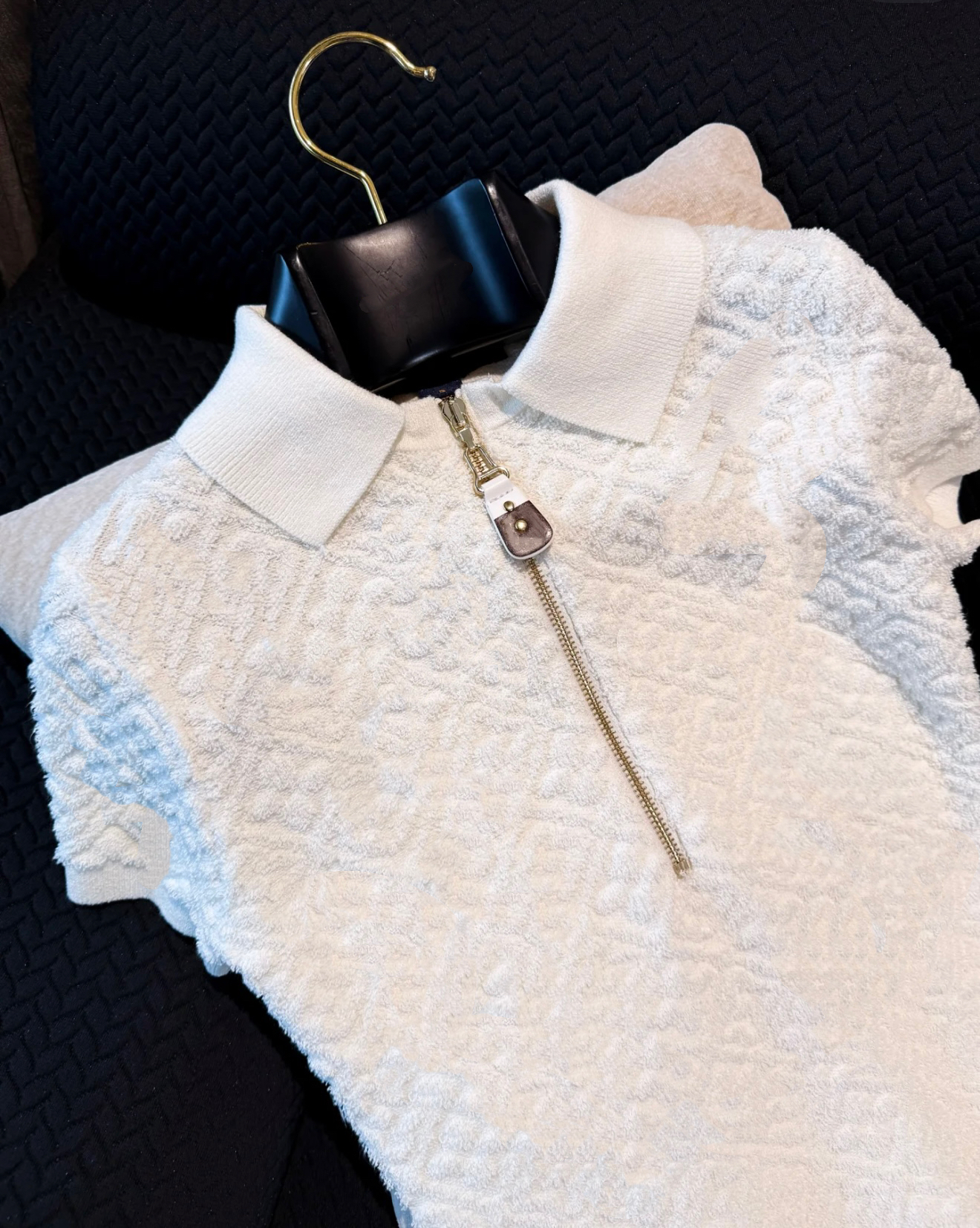 CHENXI经典老花浮雕针织连衣裙3209