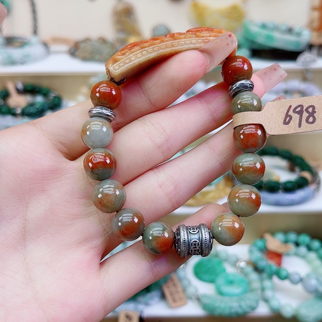 木***乔翡翠未镶嵌手链手链