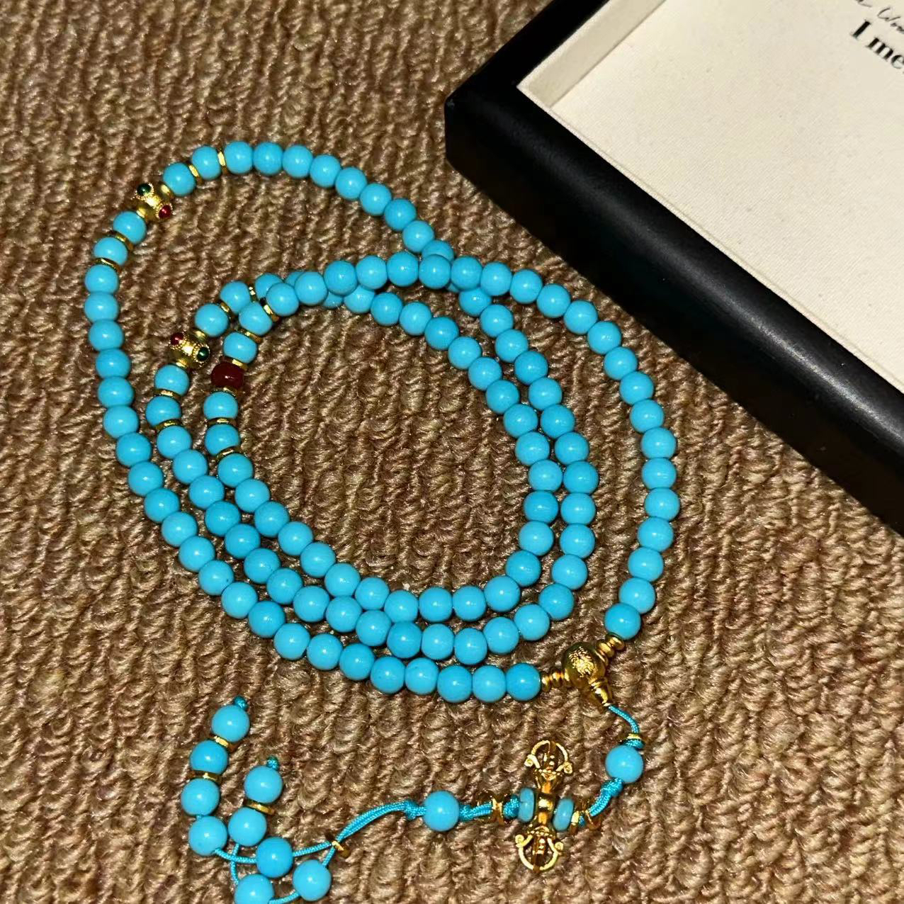 铜合金项链 高级感蓝色新中式项链-4668