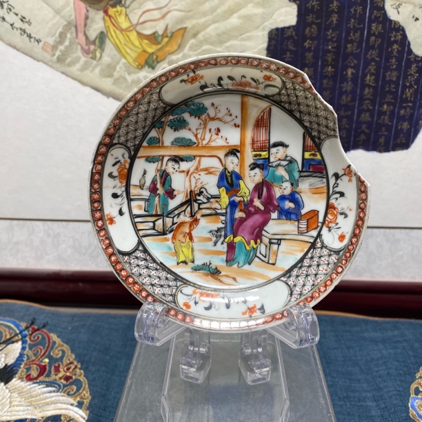 清乾隆满大人人故事盘77/古玩/KC20241220019