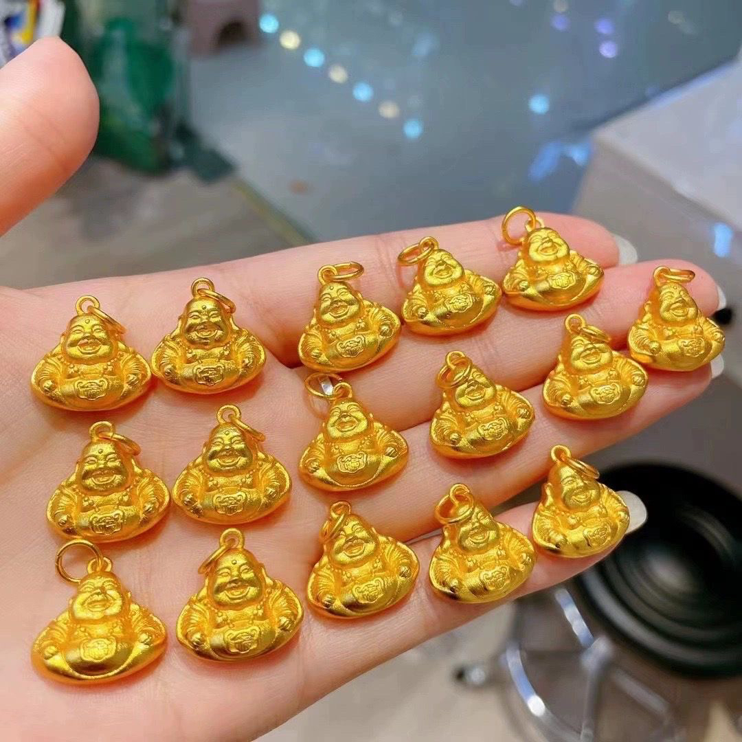 铜合金吊坠 时尚弥勒佛吊坠饰品轻奢女款项链挂坠diy项链手链配件