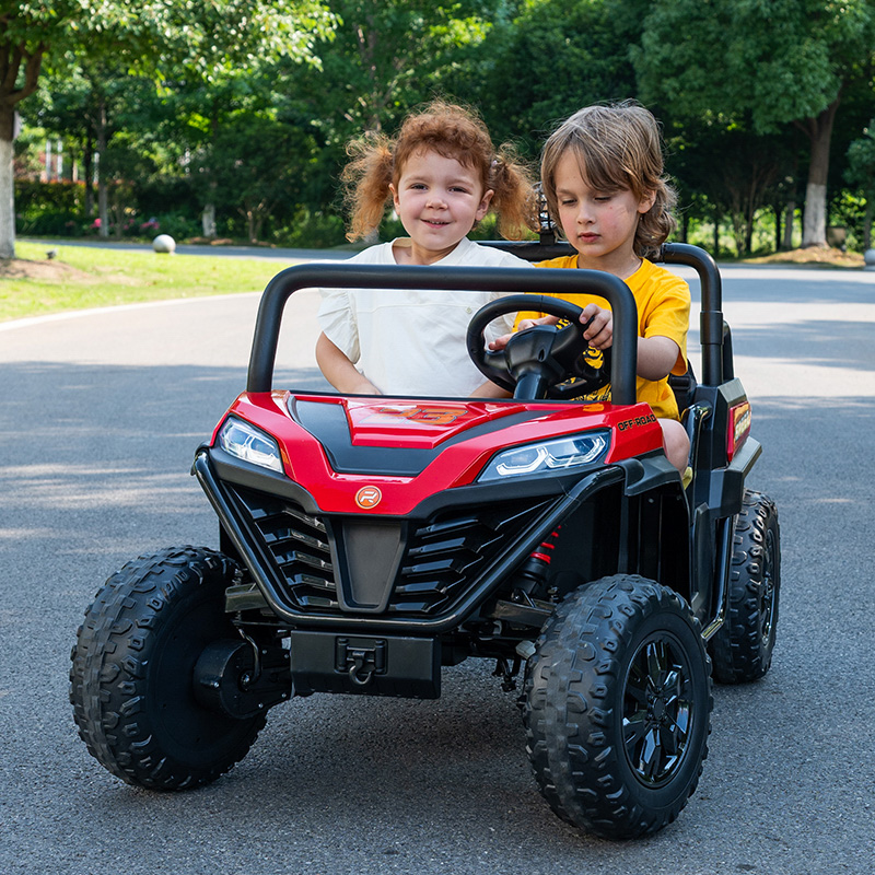 儿童电动车四轮双座汽车遥控玩具车可坐人小孩婴儿带摇摆宝宝童车