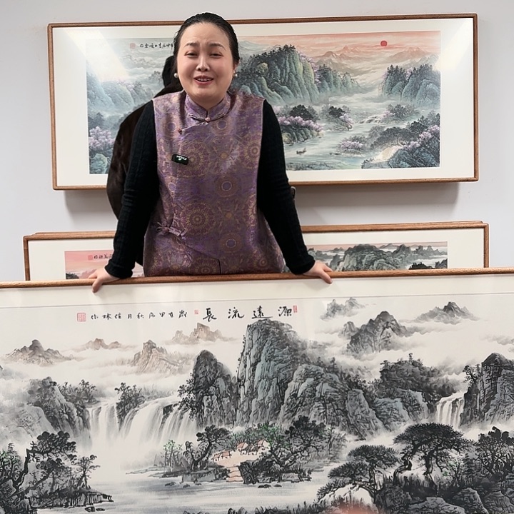 国画带框作品欣赏