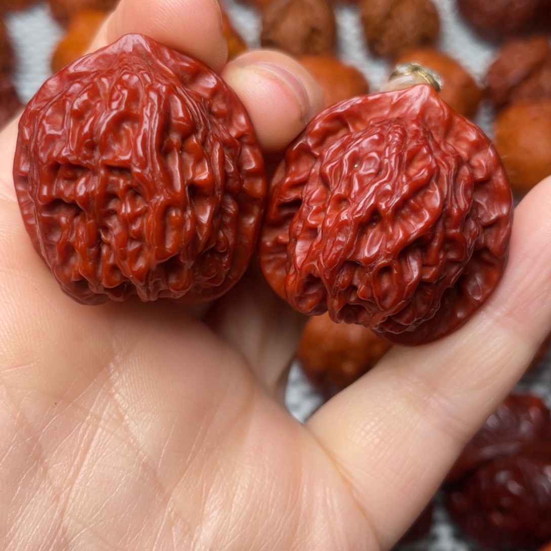 桃核吊坠文玩核桃 手把件 盘山两棱 34