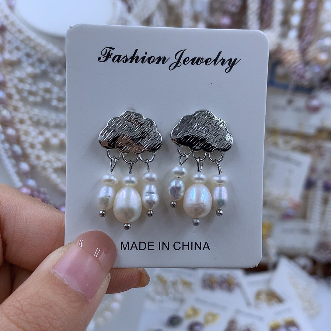 项链银S925镶嵌淡水珍珠