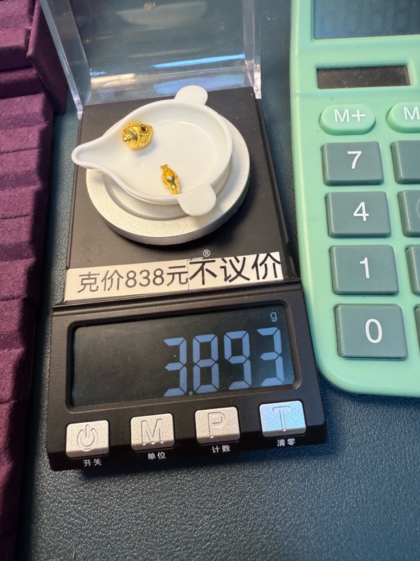 足金999转金桶卡子小号小鸟背云秀