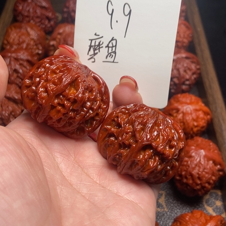 文玩核桃吊坠磨盘