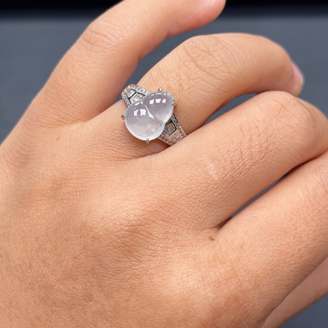 翡翠银S925镶嵌戒指