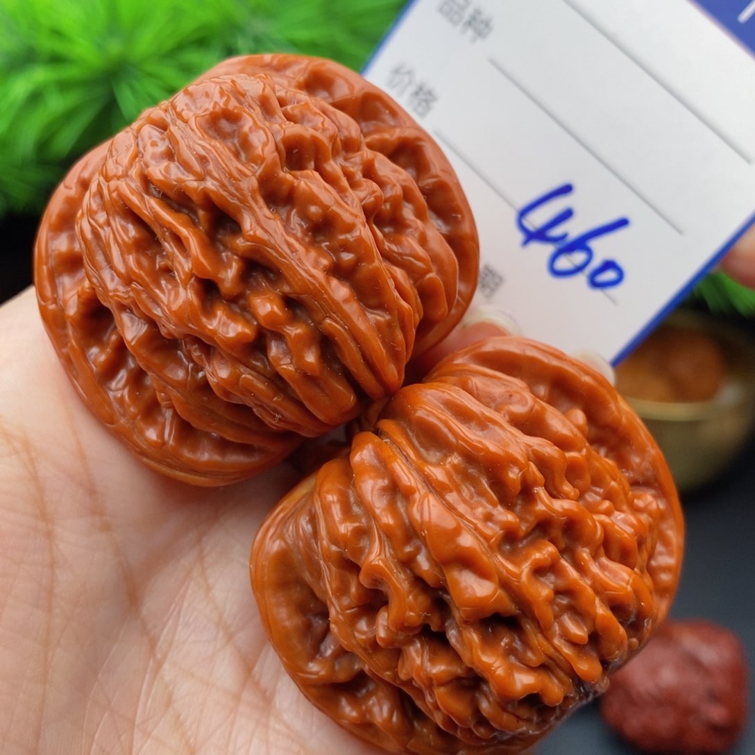 文玩核桃把件45四座楼460
