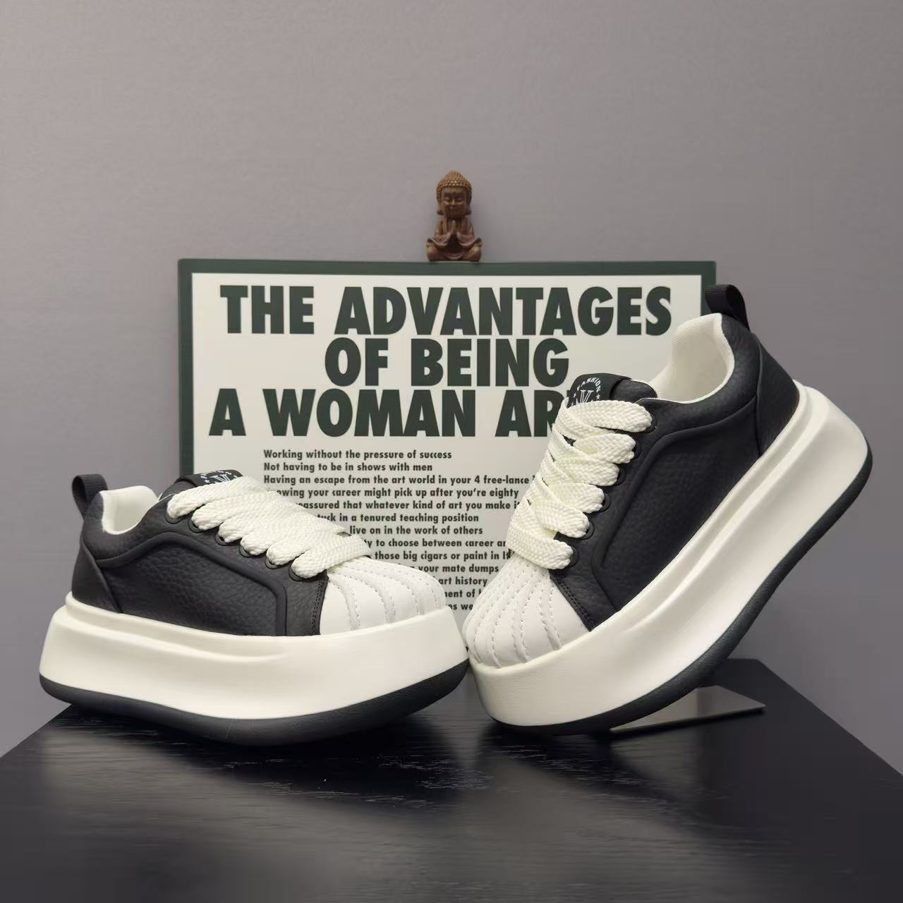 【鑫鑫潮鞋】2025年秋季新款时尚百搭增高厚底舒适运动软底男款板鞋