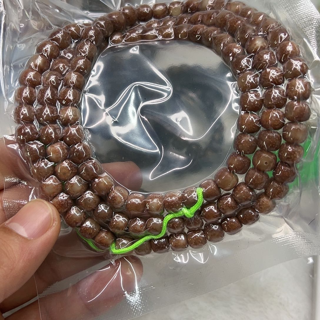 星月菩提手串19殿堂嗷嗷爆透粉冰石玉108-87