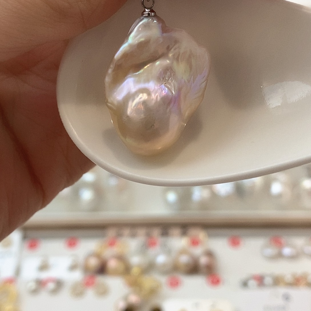 淡水珍珠颈饰银S925镶嵌