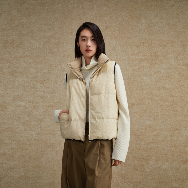 EXCEPTION短款两面穿厚羽绒马甲AC23-Q1B01