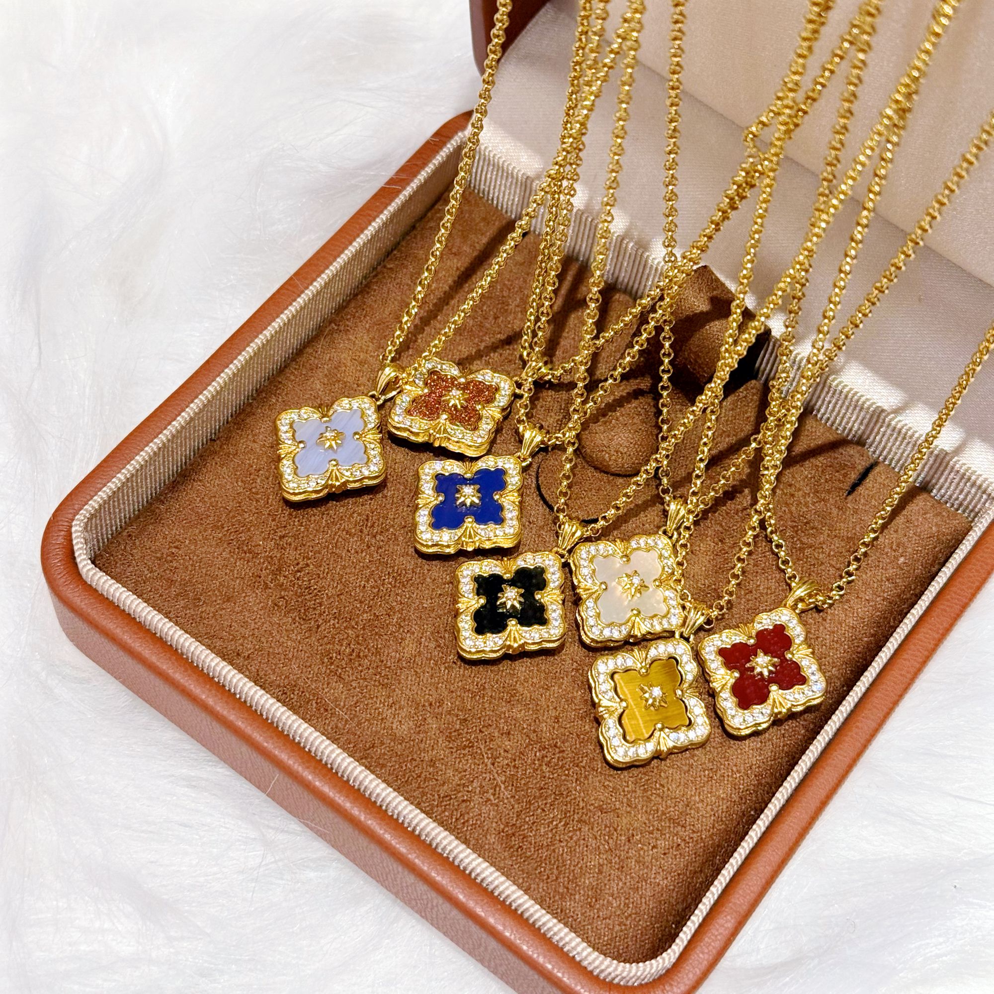 镀18K 意大利轻奢菱形项链S1419