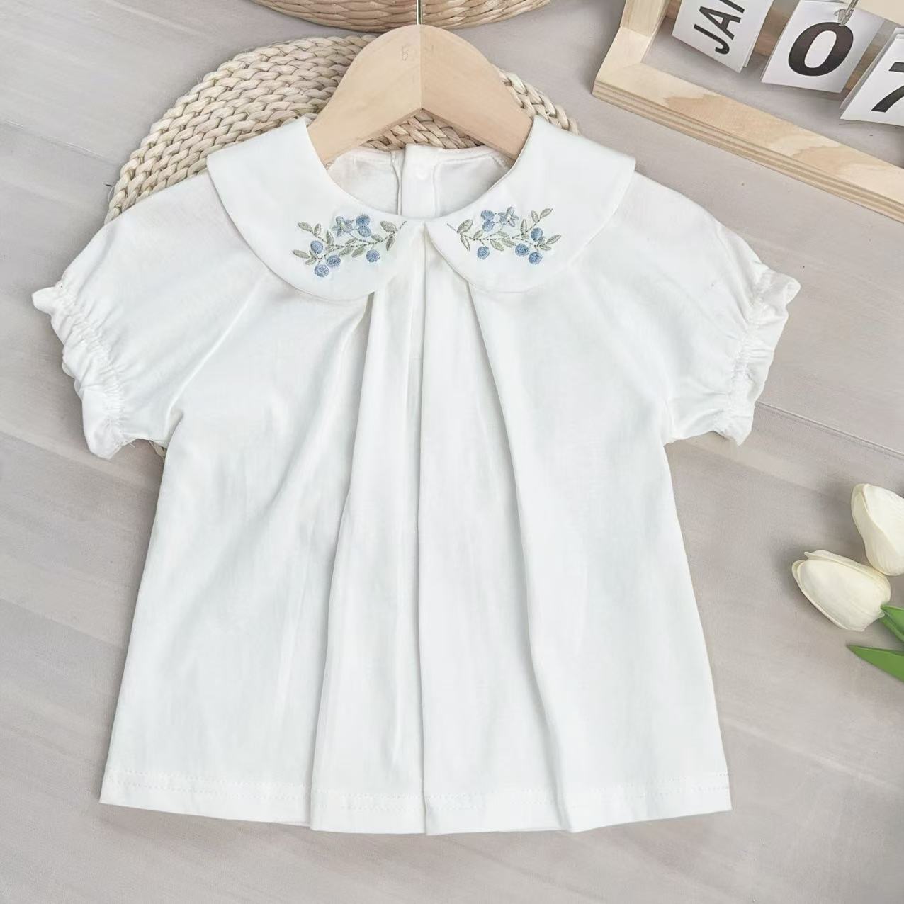 【小蓝莓】B231女童夏季新款T恤时尚气质上衣