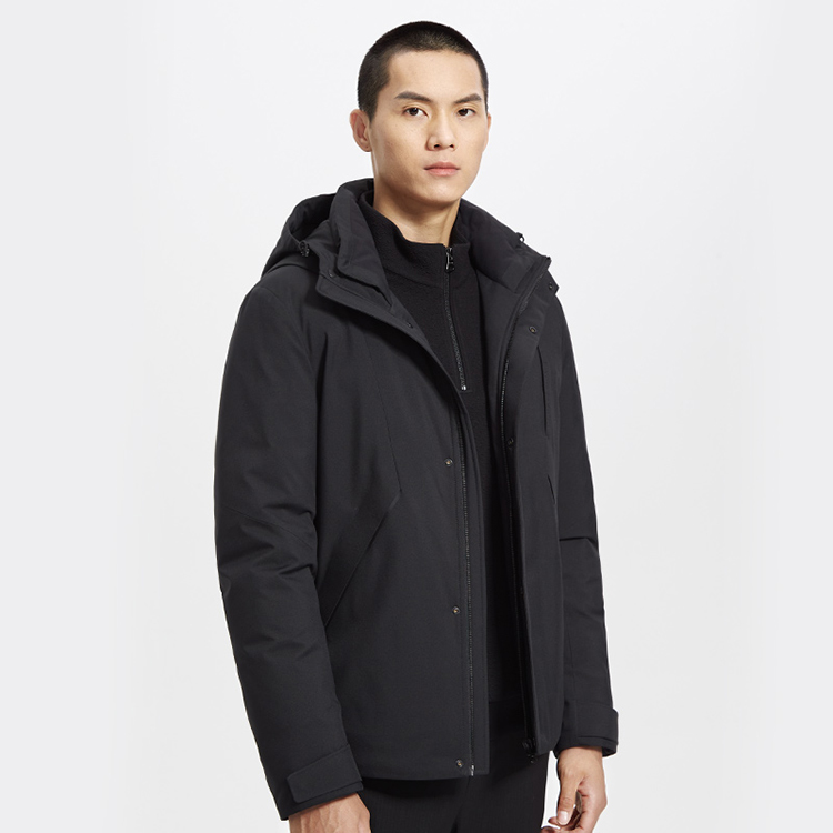 【85鸭绒】七匹狼男士冬季连帽短款羽绒服保暖休闲时尚夹克外套8739