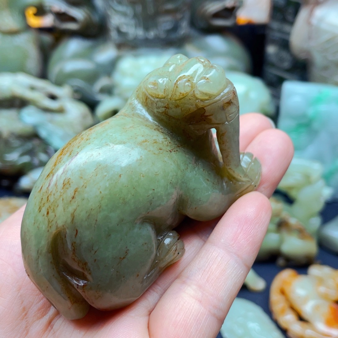 白玉菩提吊坠摆件